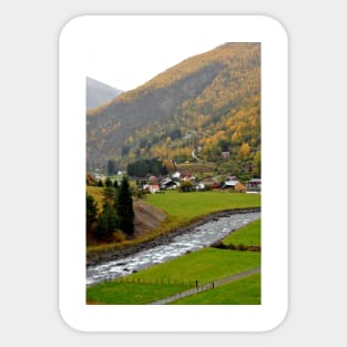 Flamsdalen Valley Flam Norway Scandinavia Sticker